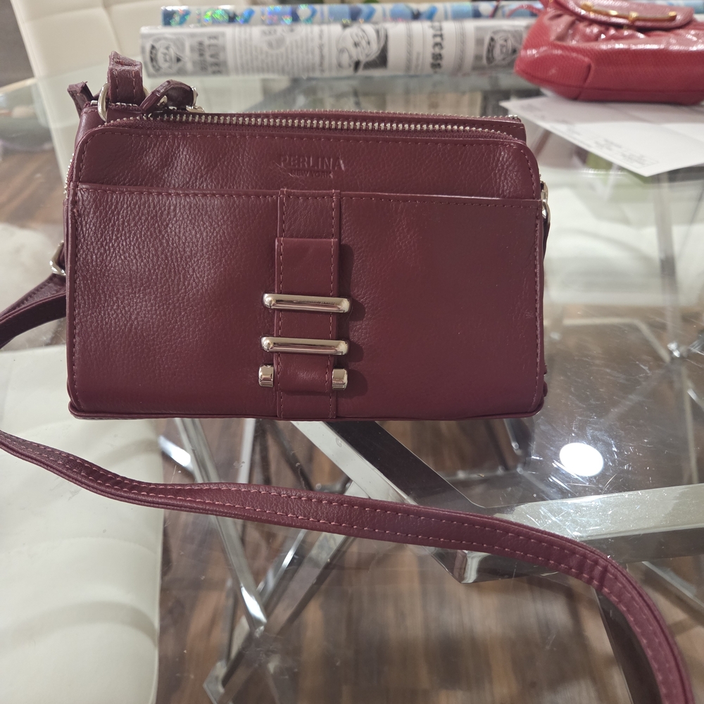 Perlina Deep Red Crossbody Bag